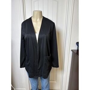 Annette NWT Black Career Top Size US 8 / L Made in Ukraine Minimalist, Office